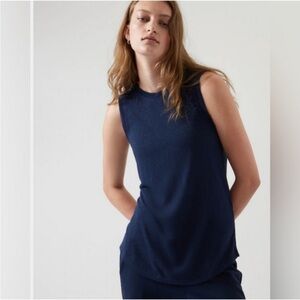 Athleta Navy Blue Breezy Tank XL